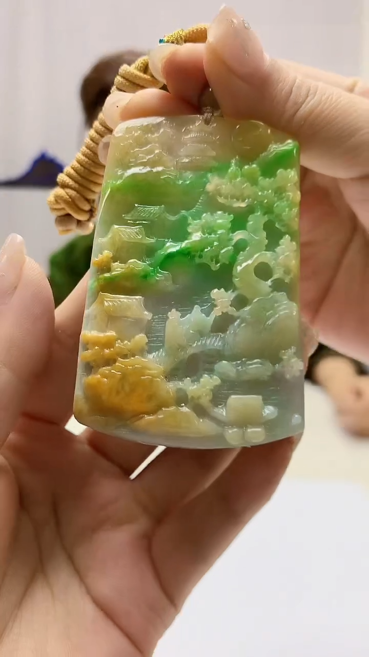 定制翡翠未镶嵌4829ms-毛货挂件67