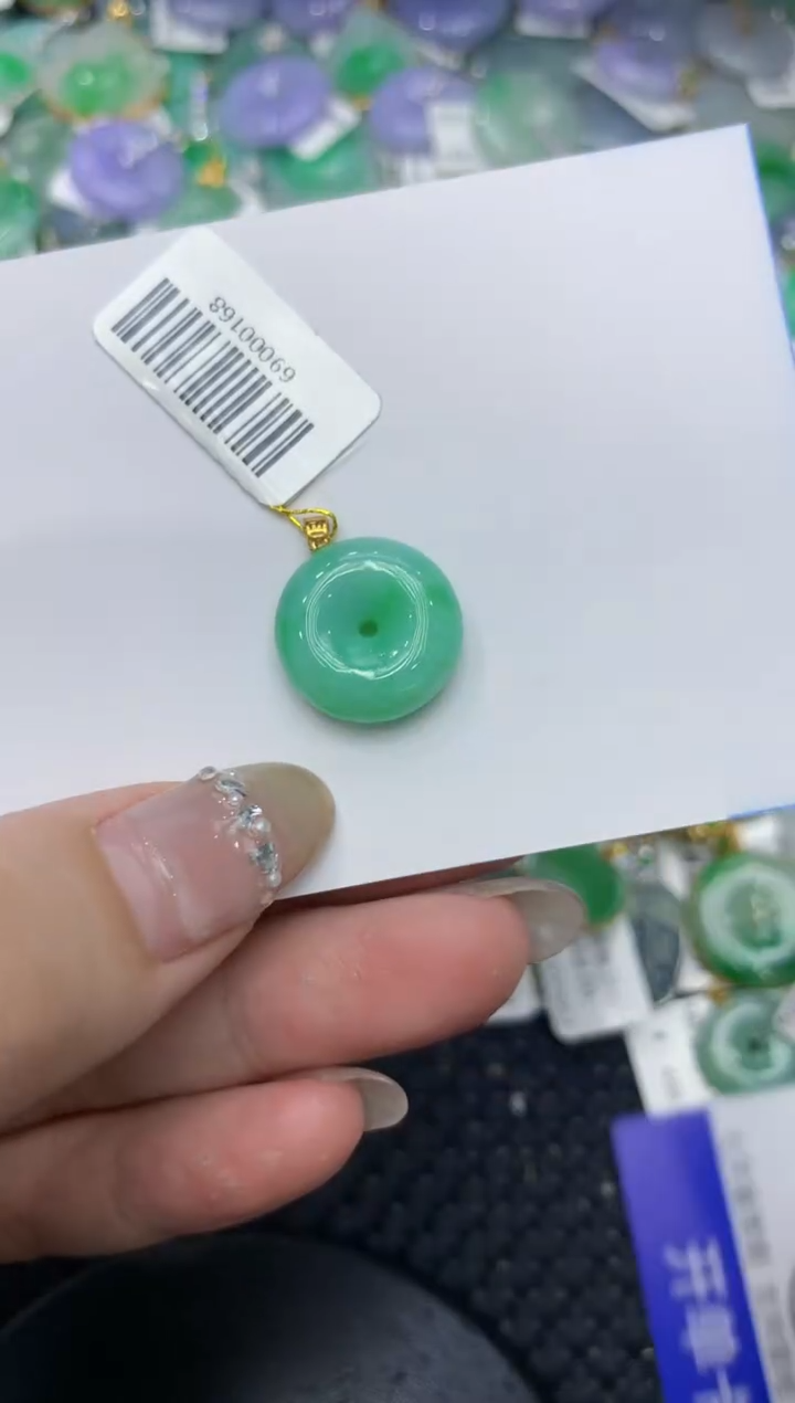 【闪购商品】翡翠颈饰18K金镶嵌222222222