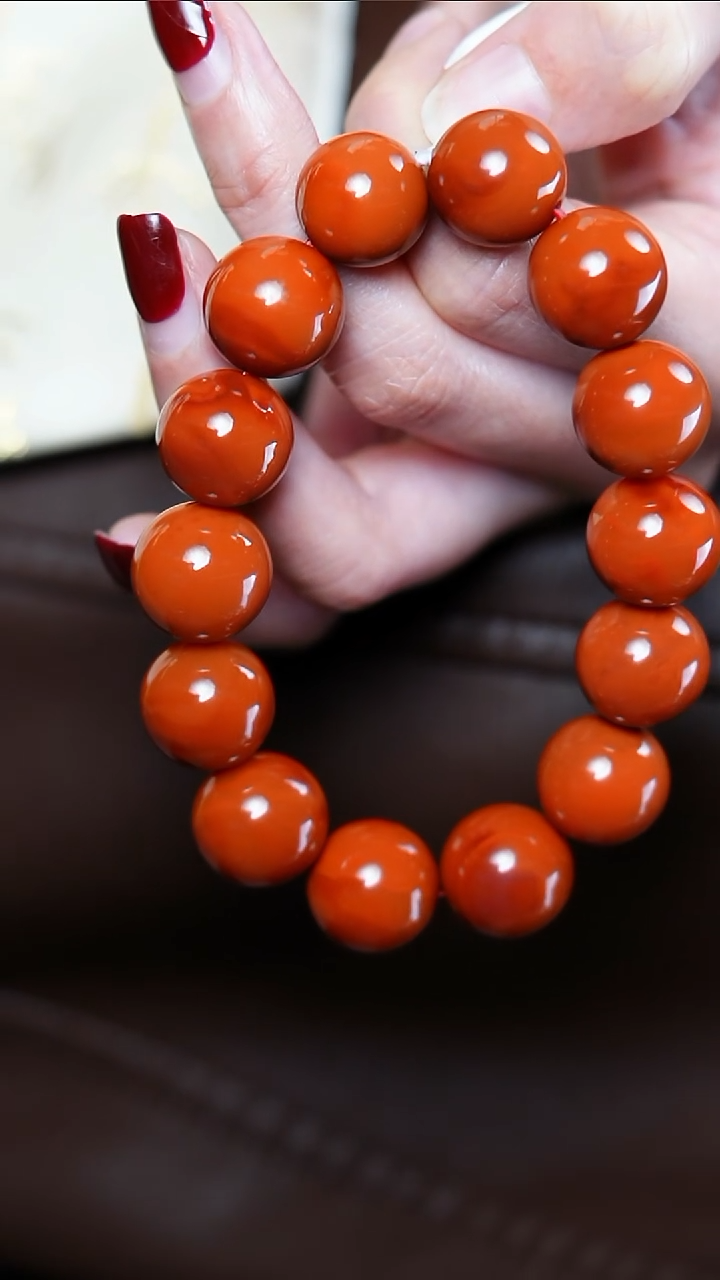 【闪购商品】南红玛瑙手串未镶嵌柿子@@SCSZ单-15mS手工