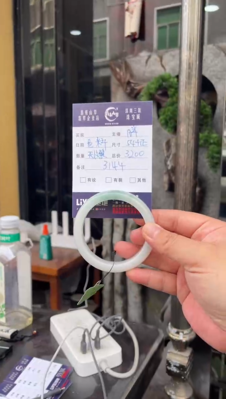 未镶嵌手镯翡翠W 54正圈 3144