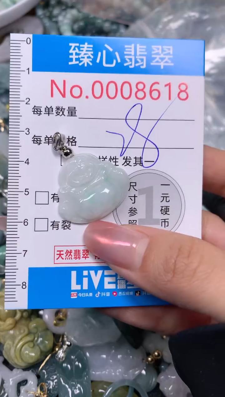 【闪购商品】翡翠颈饰未镶嵌含绳0008618