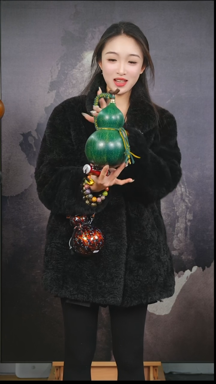 【闪购商品】XL159大漆酒葫芦不包手串及旋转底座