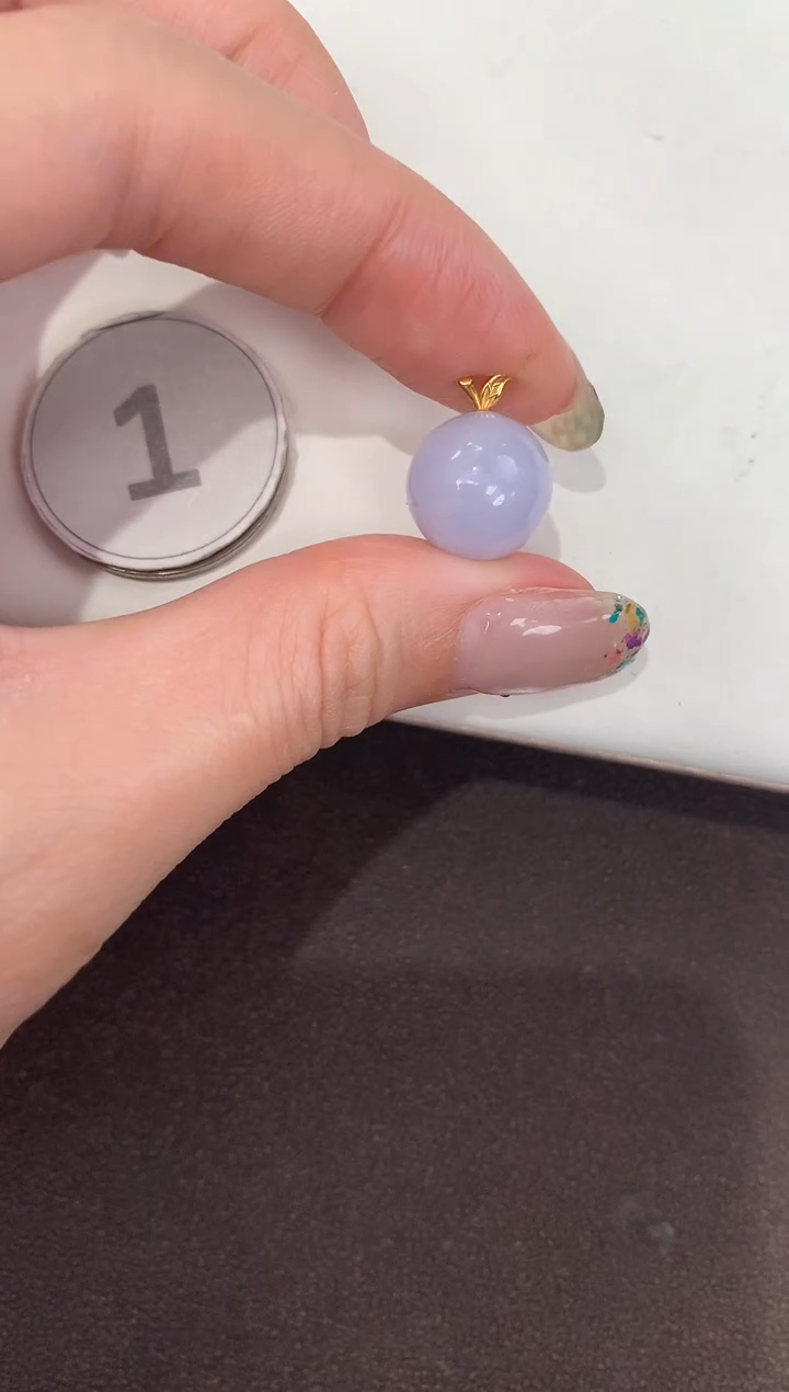 颈饰18K金镶嵌翡翠 天然缅甸a货翡翠