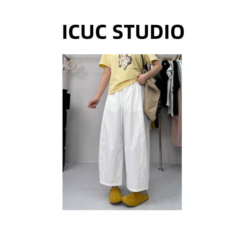 ICUC STUDIO-【抗皱气球裤】夏季新款宽松纸片人休闲裤8027