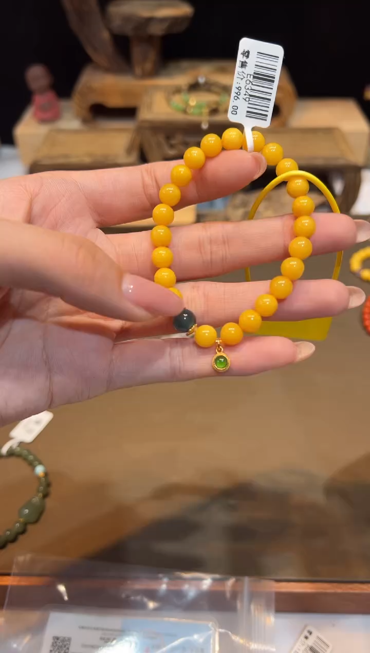 手链琥珀未镶嵌手饰@@E6349