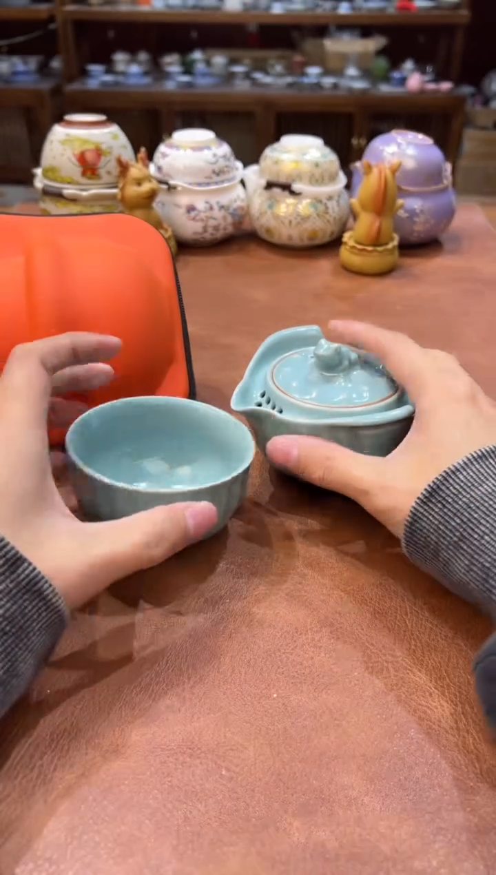 真的很便宜会开片的旅行茶具