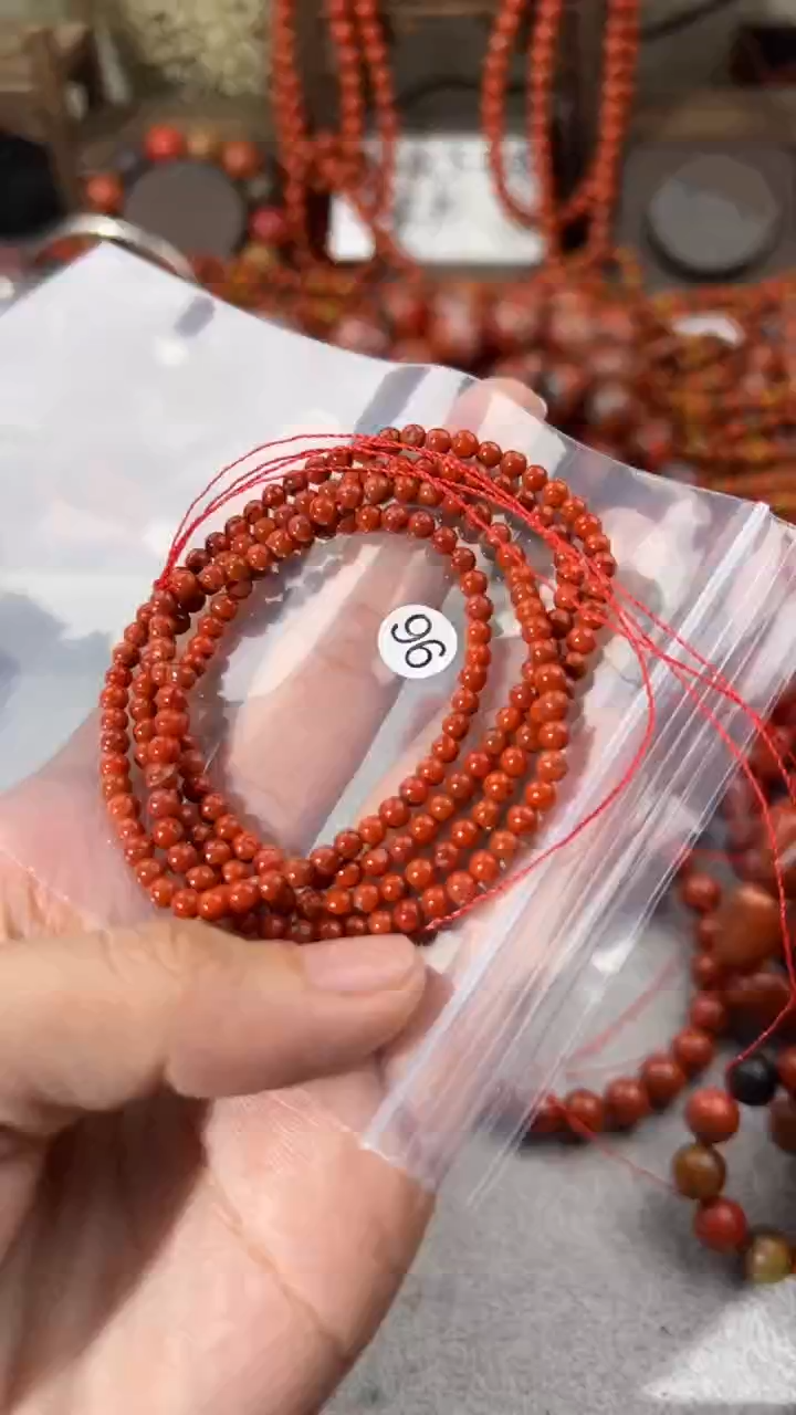 南红玛瑙未镶嵌手串3+