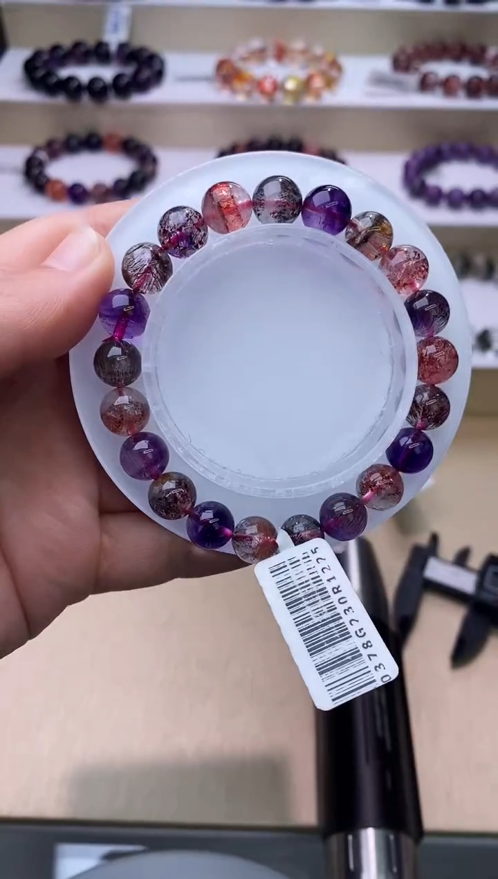 【闪购商品】水晶手链未镶嵌黑加仑超七单圈9m+