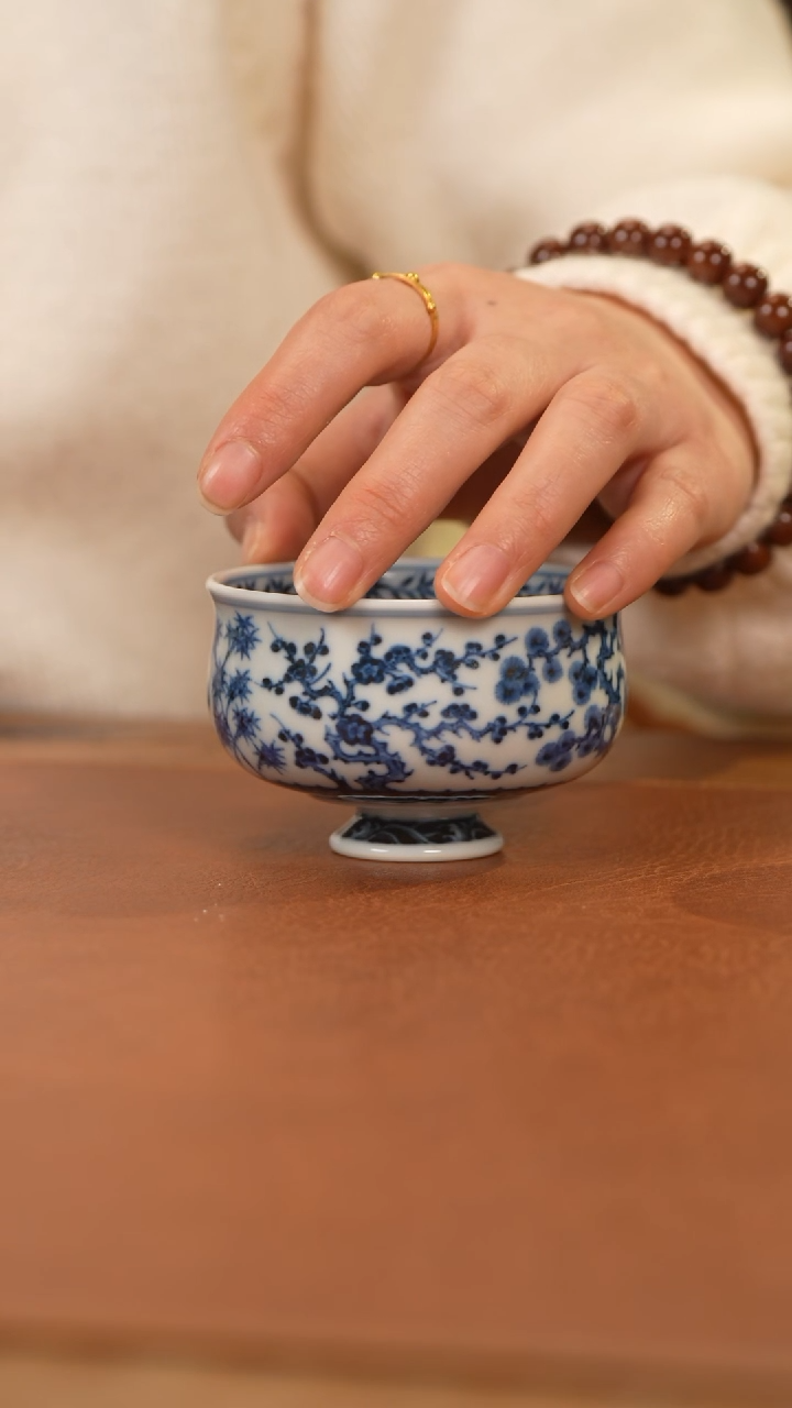 【闪购商品】杯丰雅赏玩松竹梅高足