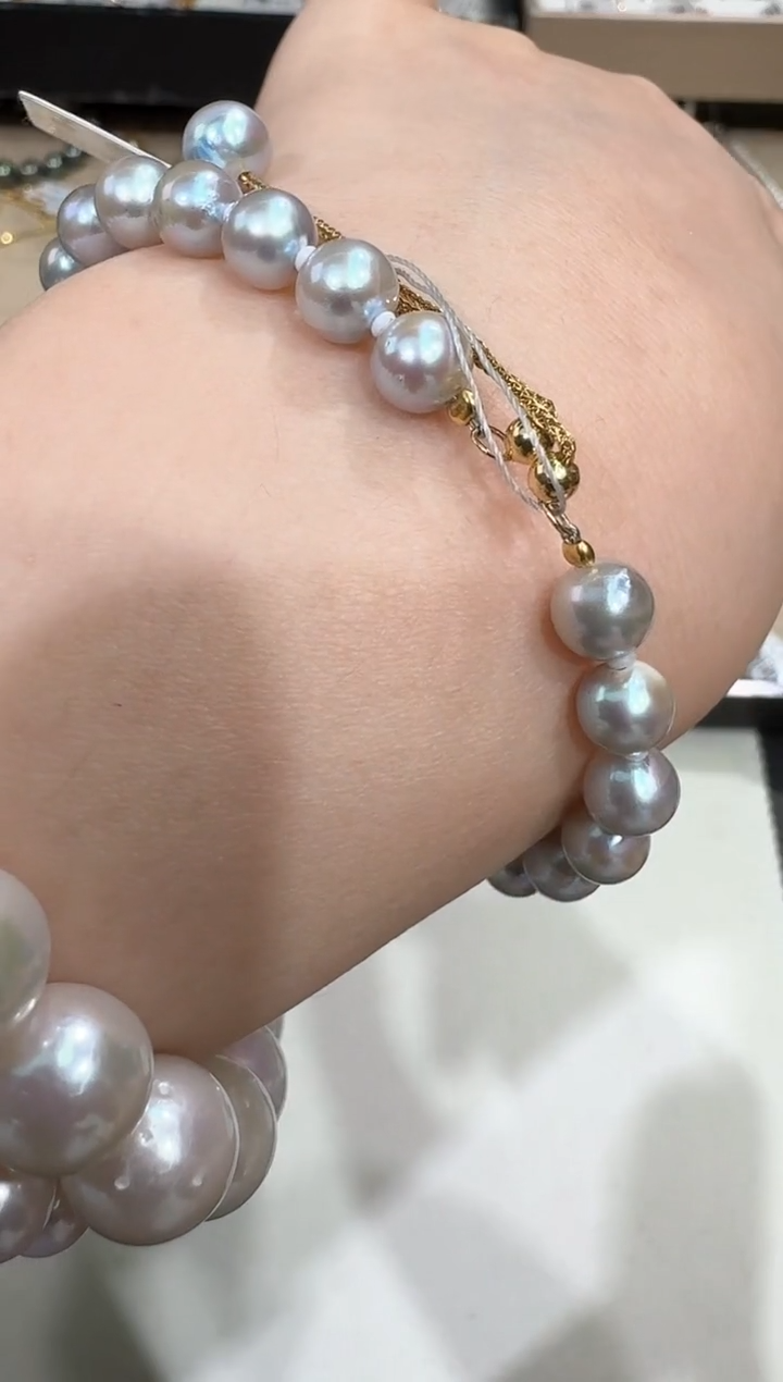 【闪购商品】海水珍珠手链18K金镶嵌X0225-532-140/18k