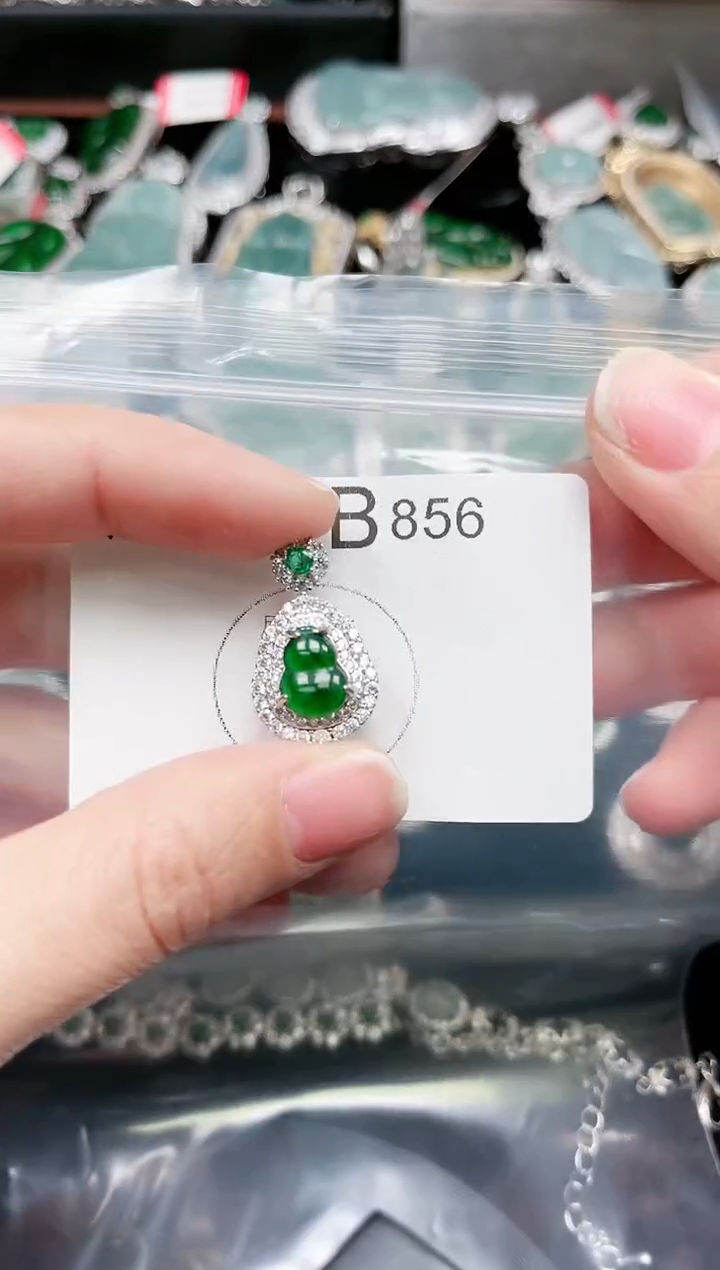 【闪购商品】翡翠颈饰未镶嵌856赠皮绳