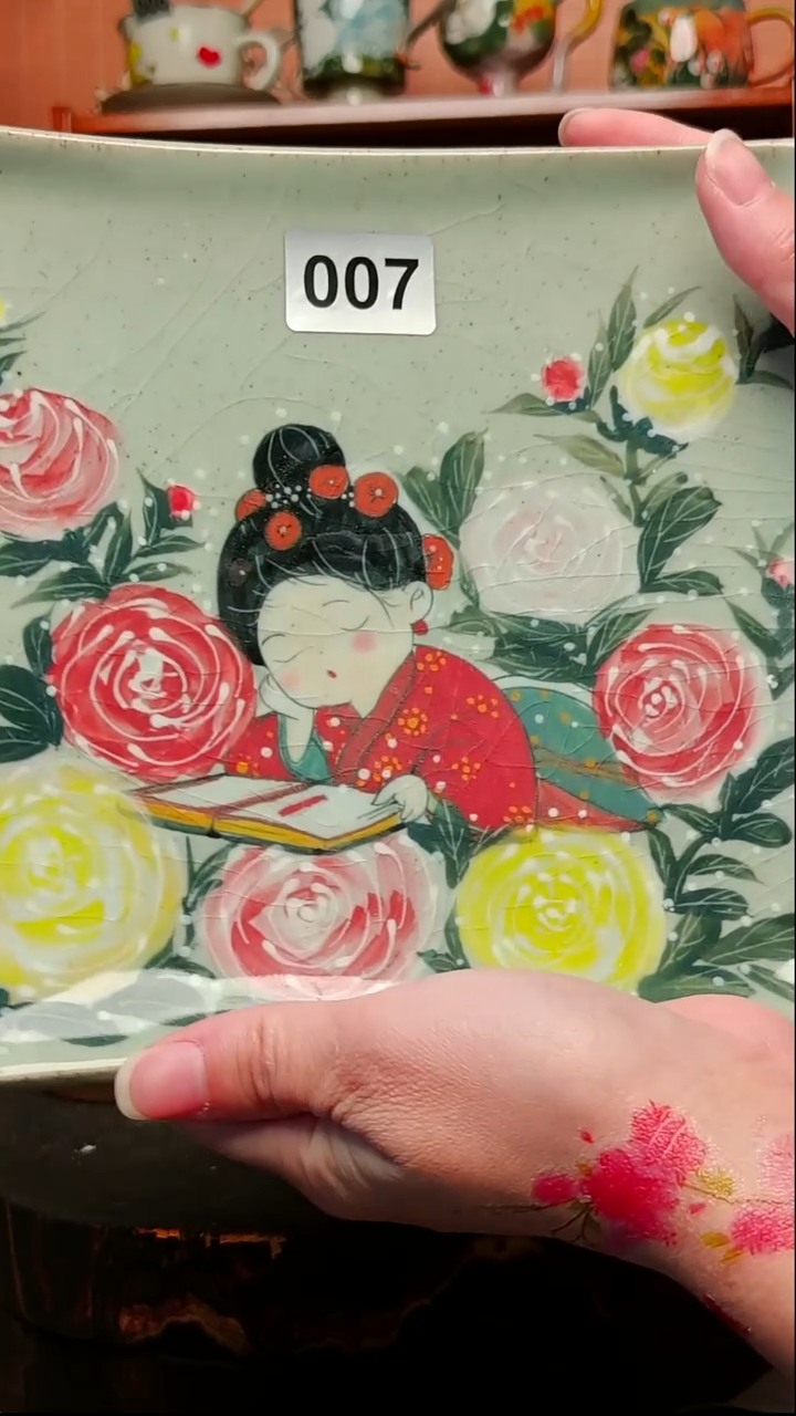 摆件陶景德镇创意手绘高温陶瓷水杯有瑕