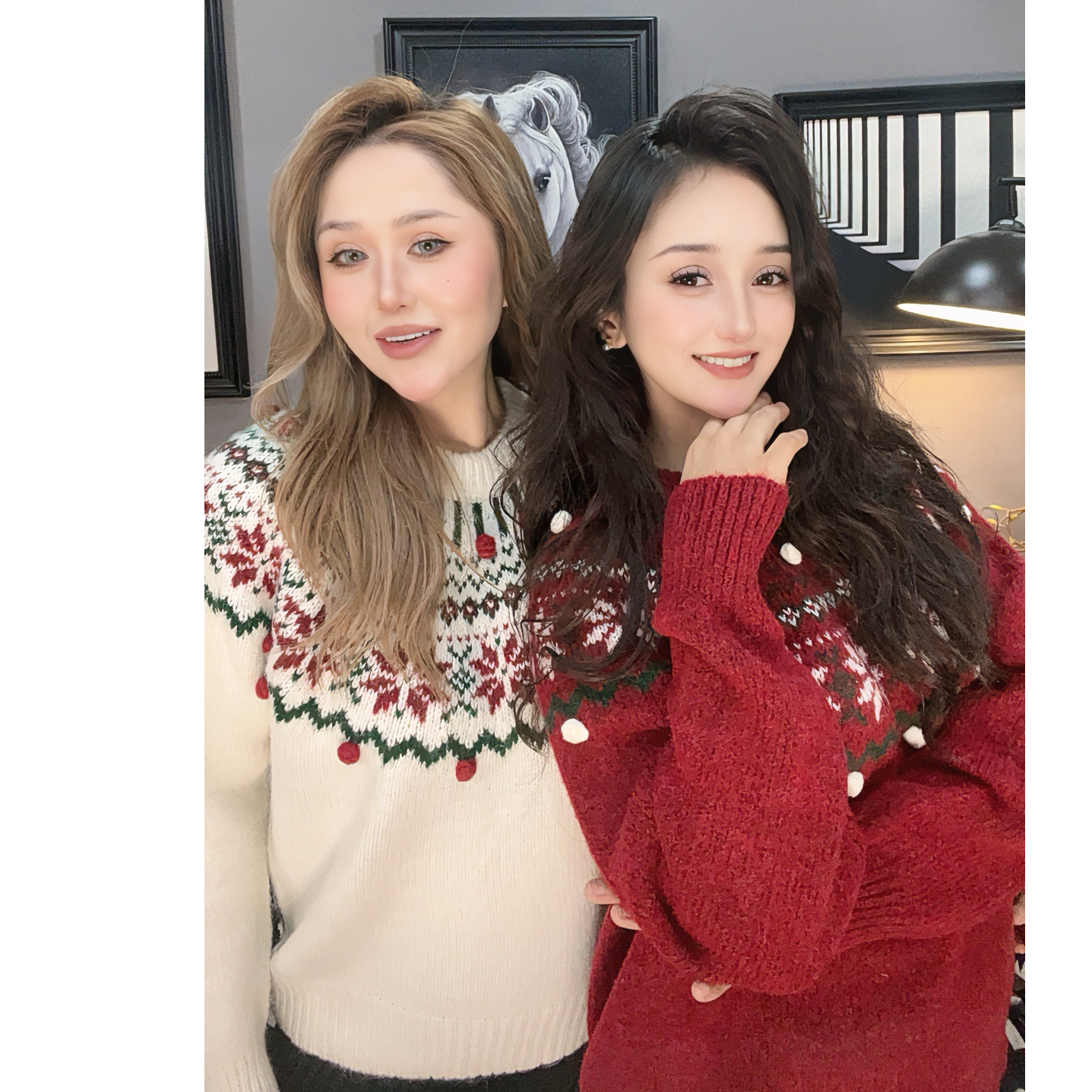 圆领蝙蝠款水洗毛衣插肩袖时尚常规款加绒网红上衣