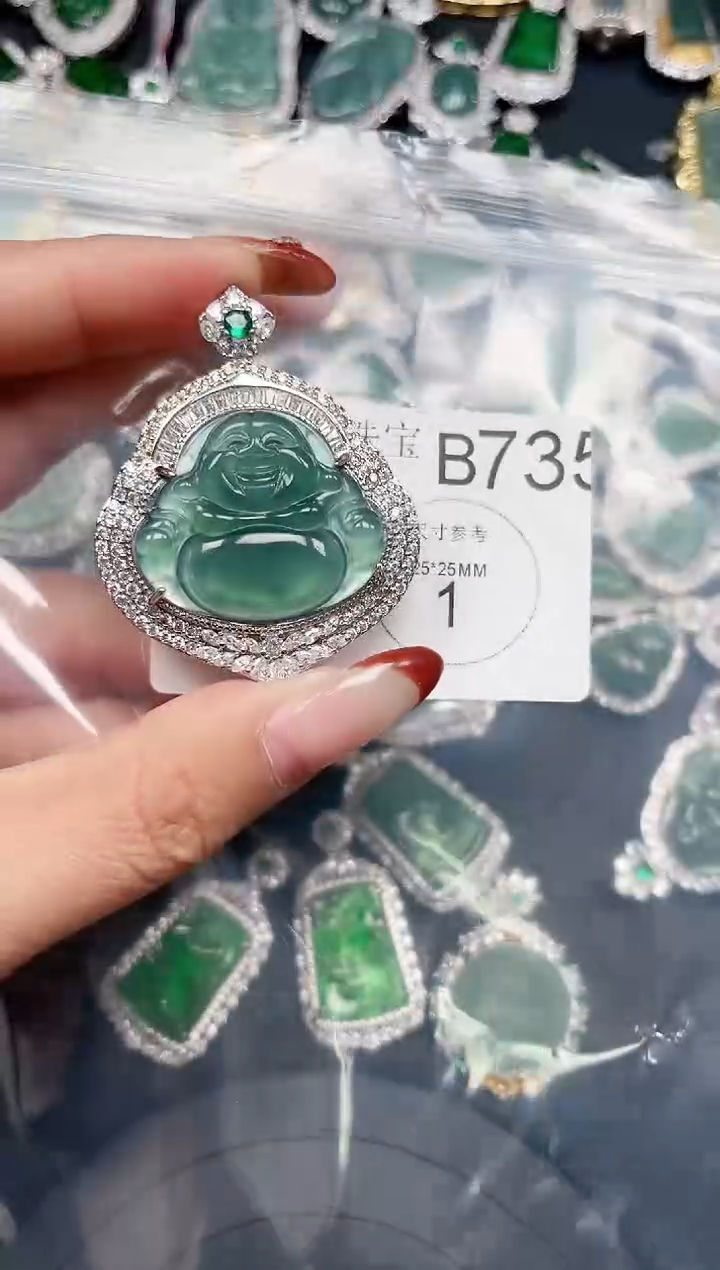 【闪购商品】翡翠颈饰未镶嵌送皮绳735