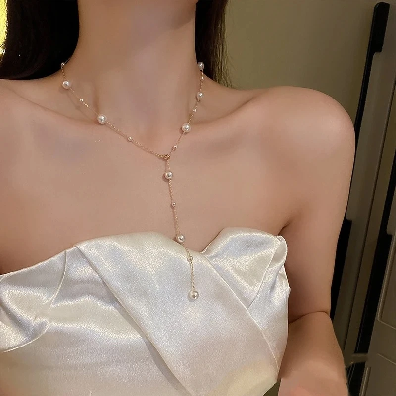 小众时髦强光仙女满天星珠珠项链女仙气精致锁骨链手链