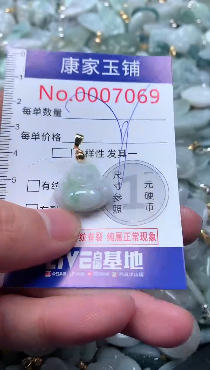 【闪购商品】翡翠吊坠(不含链)未镶嵌7069