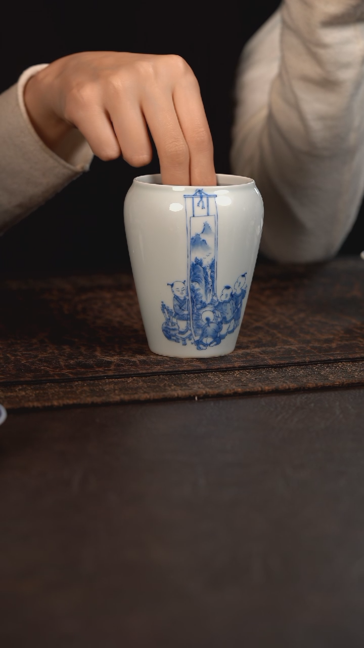 【闪购商品】杯聚澜堂童子赏画水洗