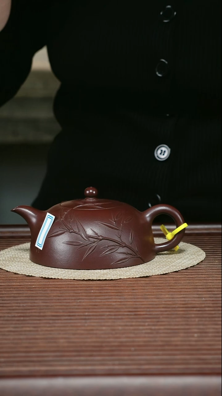 茶壶紫砂T360 老紫泥 半月 230cc