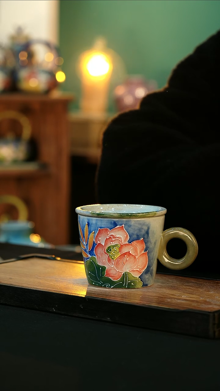 【闪购商品】杯手绘心瓷陶瓷 浮力