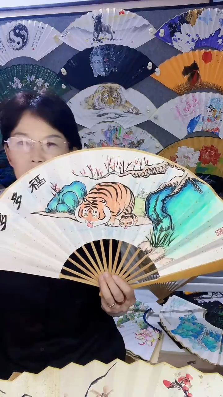 扇子十寸十五方玉竹折扇