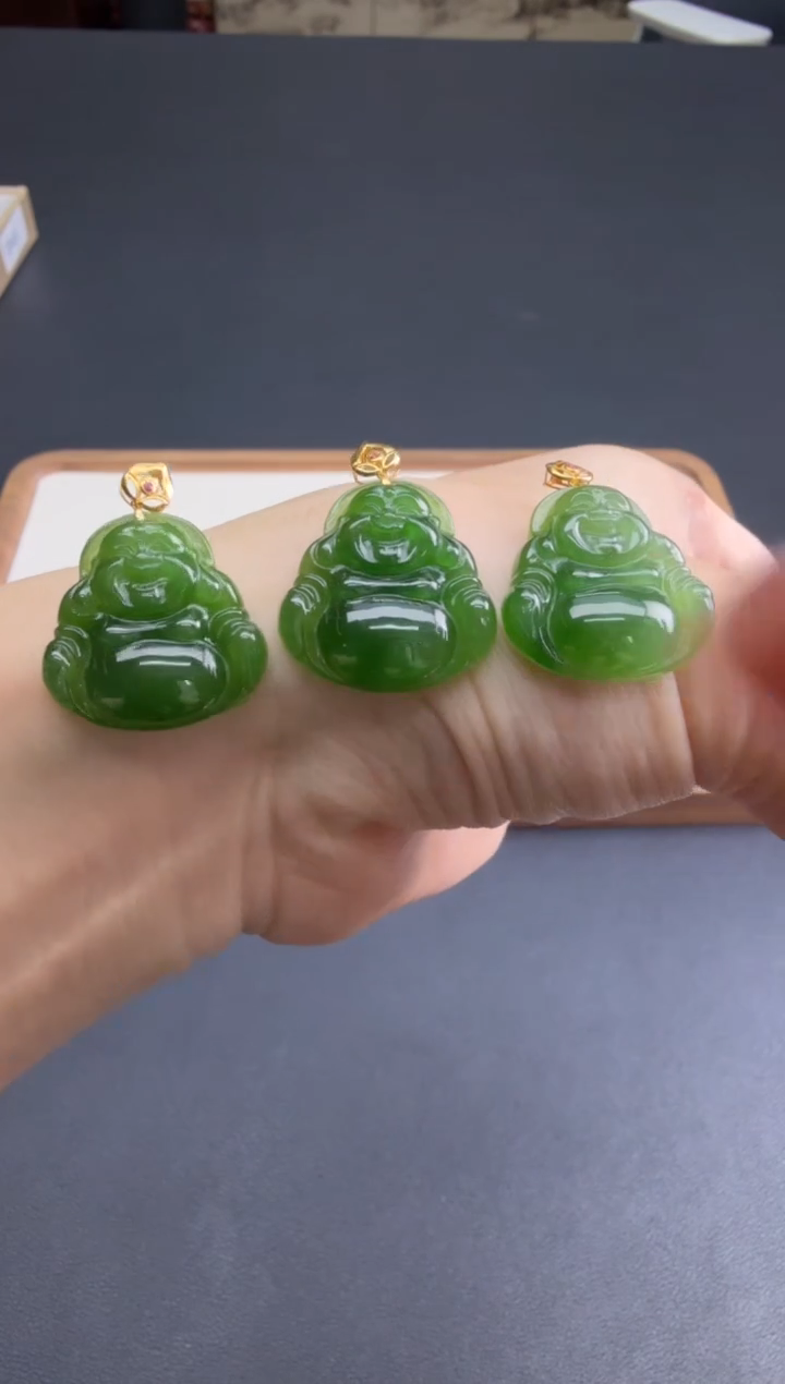 颈饰18K金镶嵌和田玉S1223-S661-103多样性一件