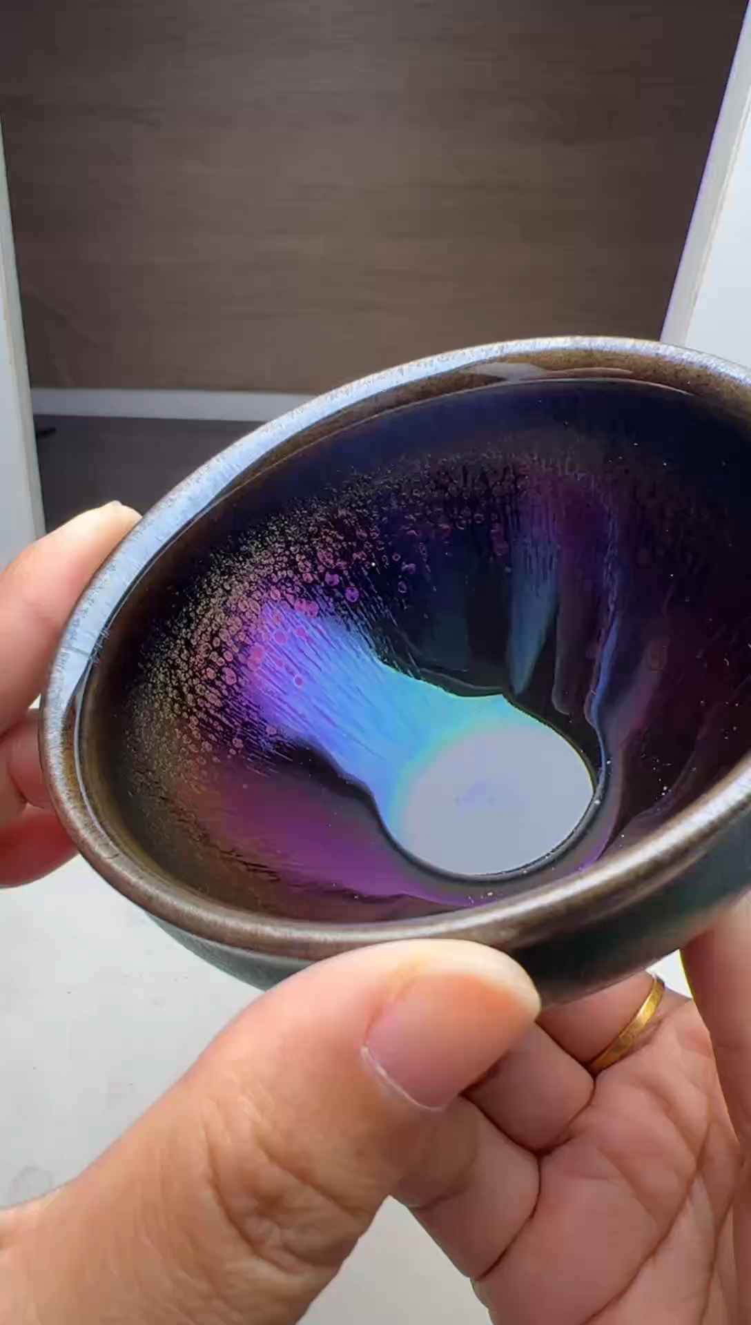 茶盏建窑建盏 七彩油滴