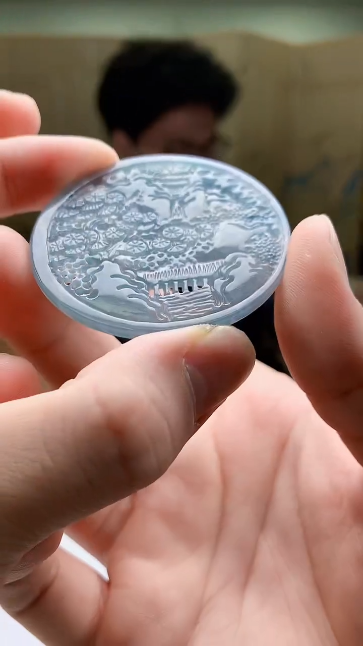 【闪购商品】定制翡翠未镶嵌4688bb-毛货挂件56