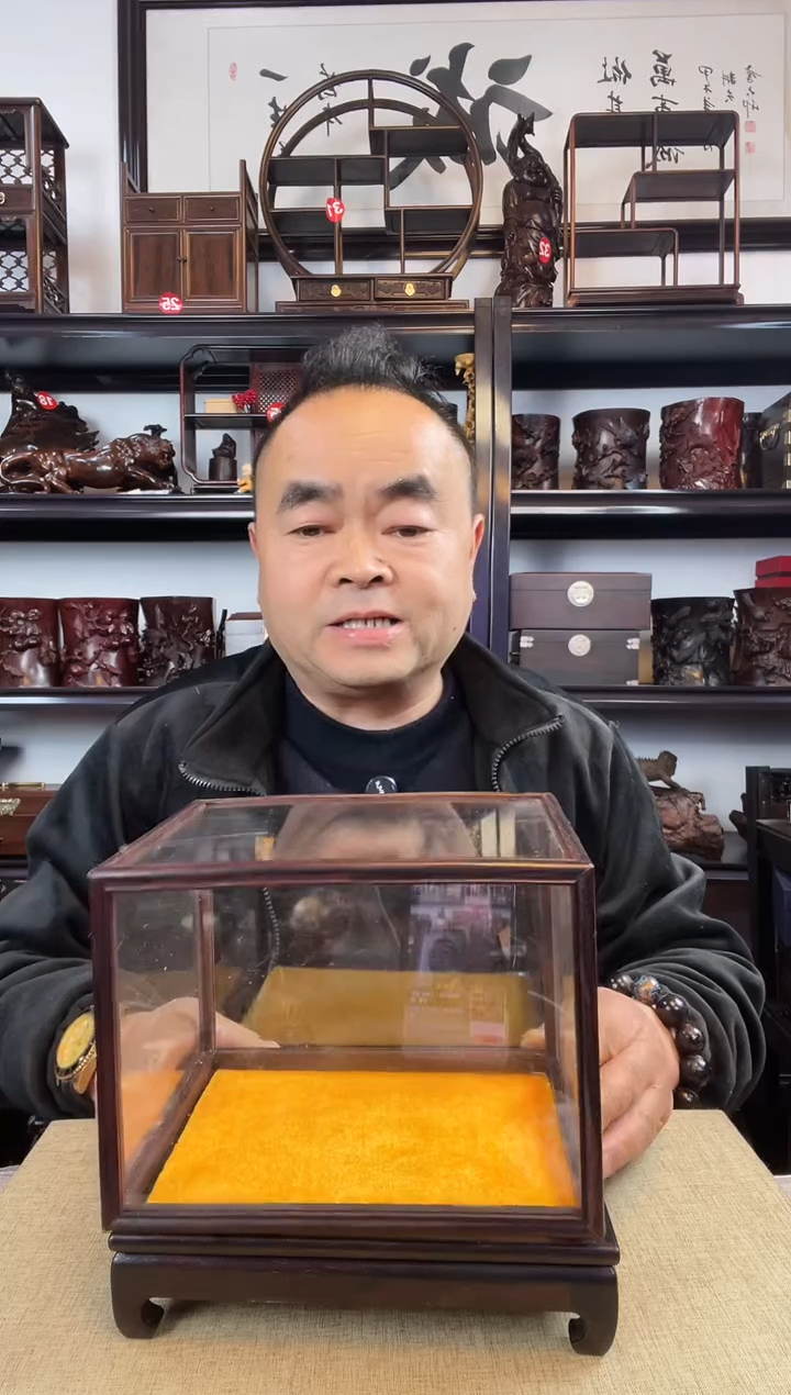 木老李红木工艺品2号玻璃罩