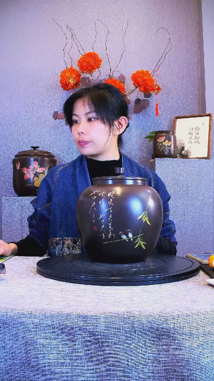 【闪购商品】建水全手工紫陶茶罐精磨微瑕疵080