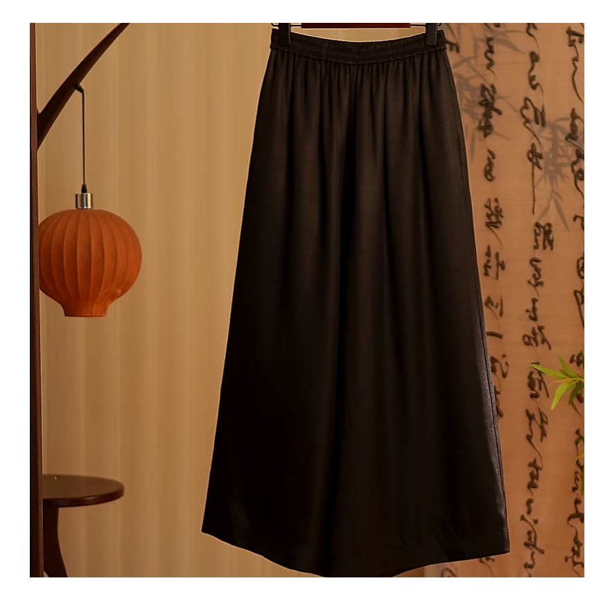 【琬琬严选】香云纱手工高定系列【直筒裤】国风汉服棉裤百搭单面穿秋