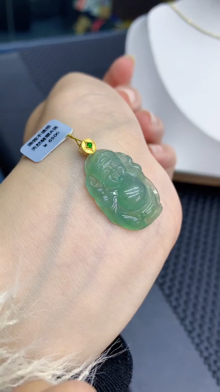【闪购商品】翡翠颈饰18K金镶嵌            8
