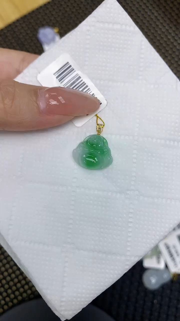 颈饰18K金镶嵌翡翠11111111111