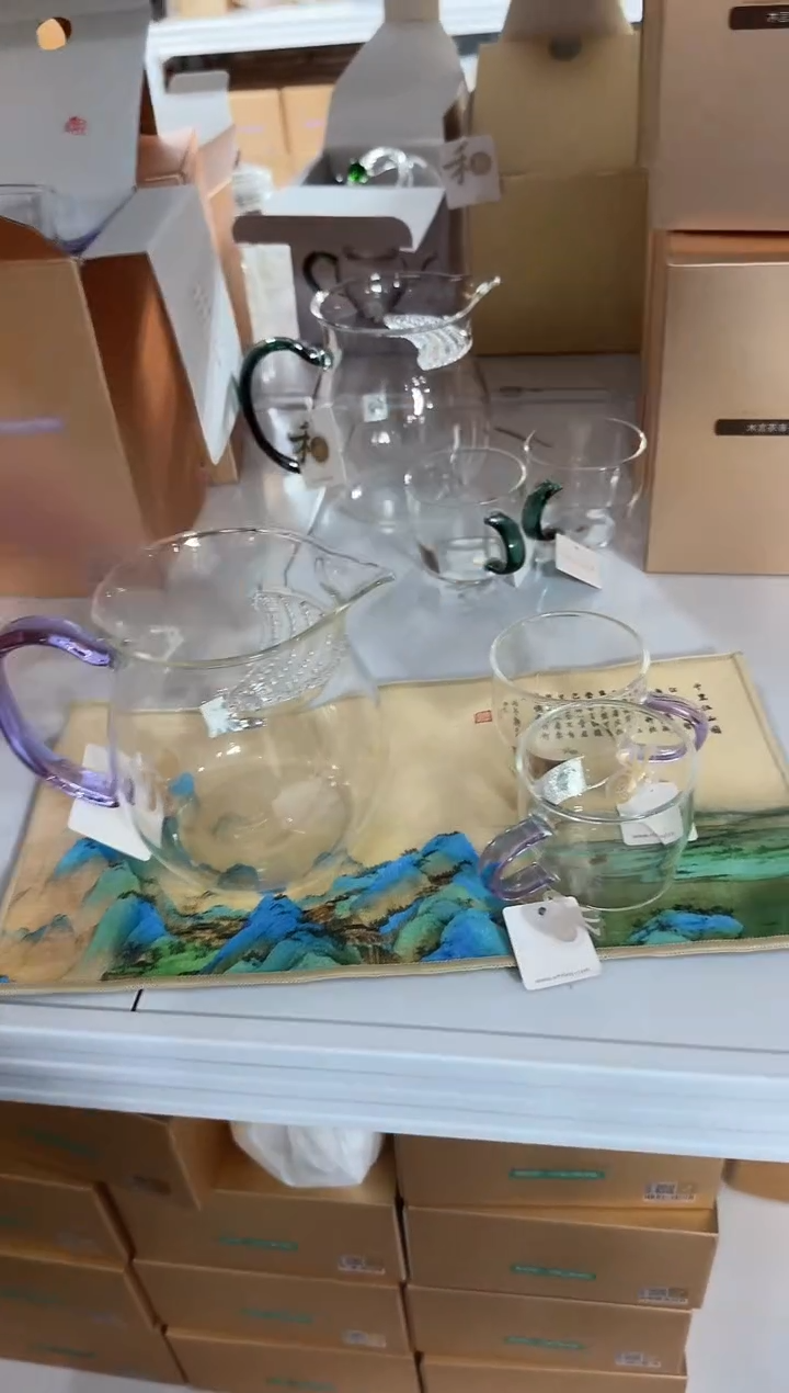 【闪购商品】@@禾器观禄浅紫+清尚杯紫色两只+茶巾