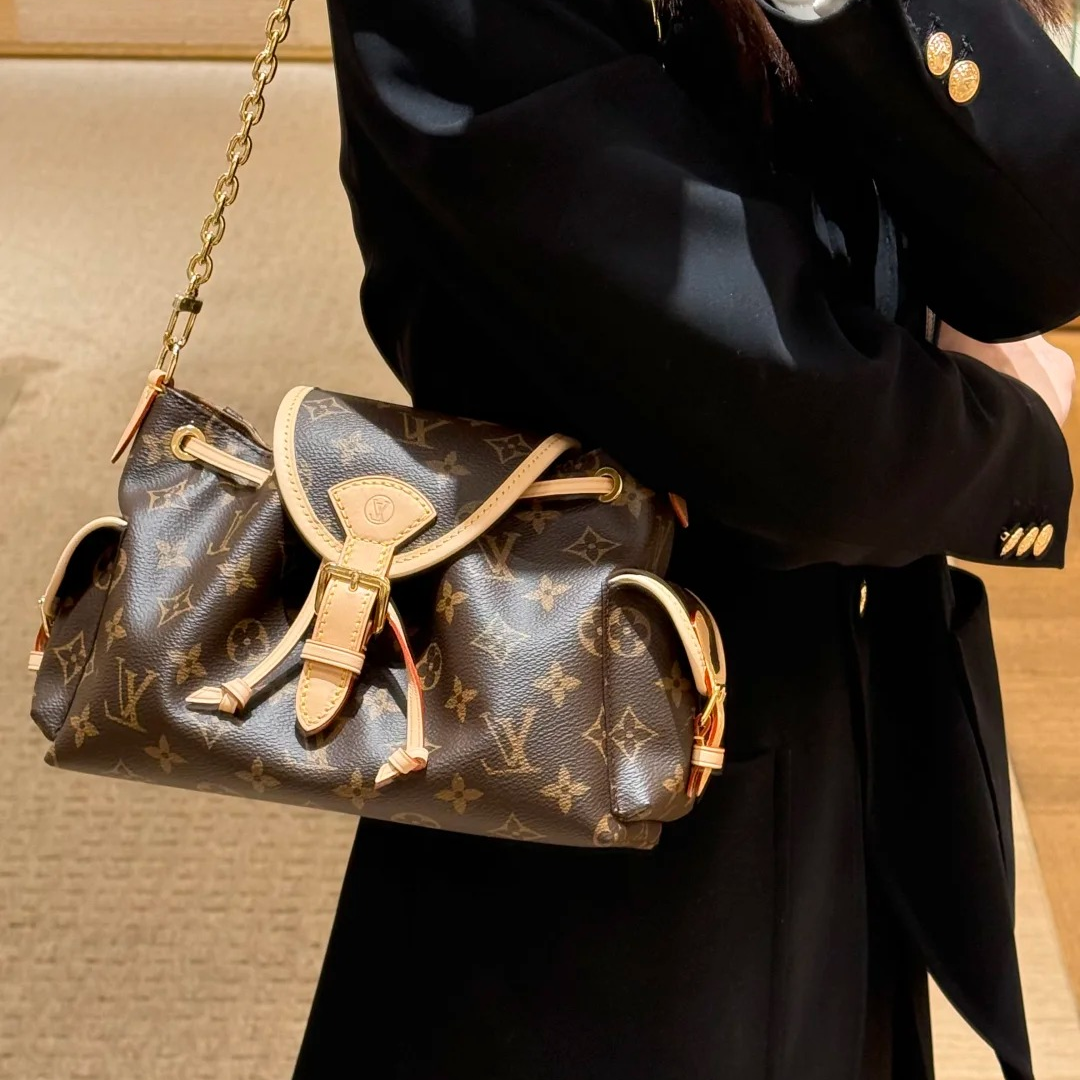 未使用 LouisVuitton/路易威登 小花jerryODYSSÉE 饺子包 老花