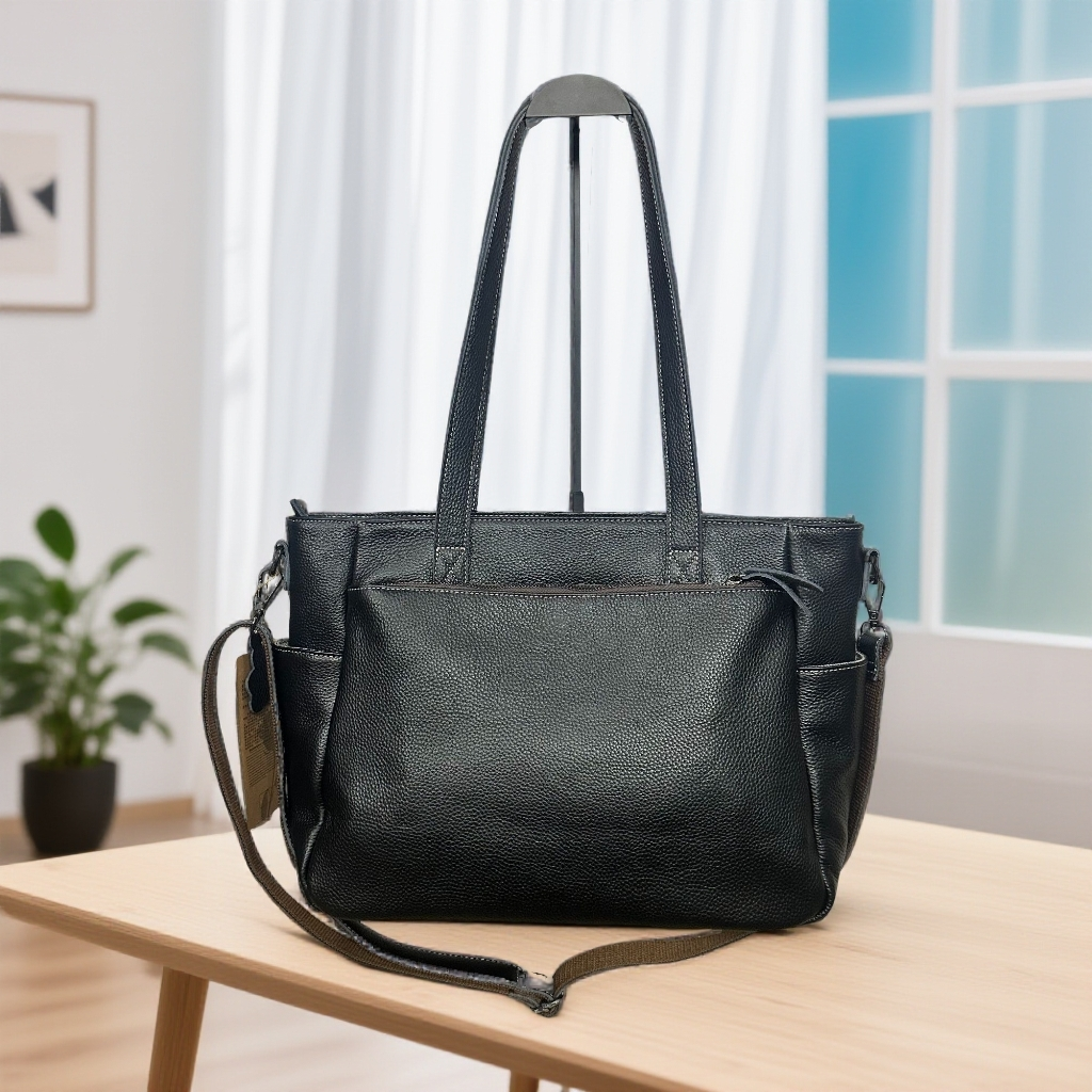 2025新款真皮纯色三隔层多隔层单肩斜挎公文包百搭经典 8725#