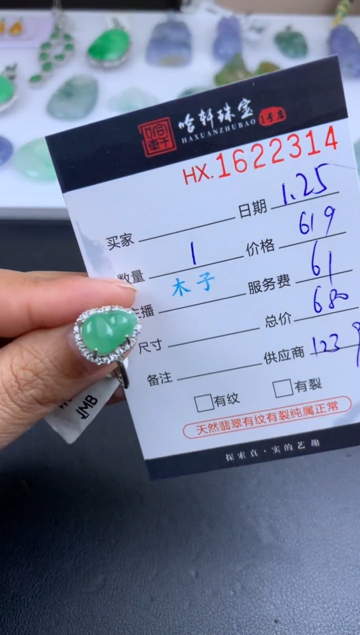 【闪购商品】翡翠挂件未镶嵌哈轩 挂件1