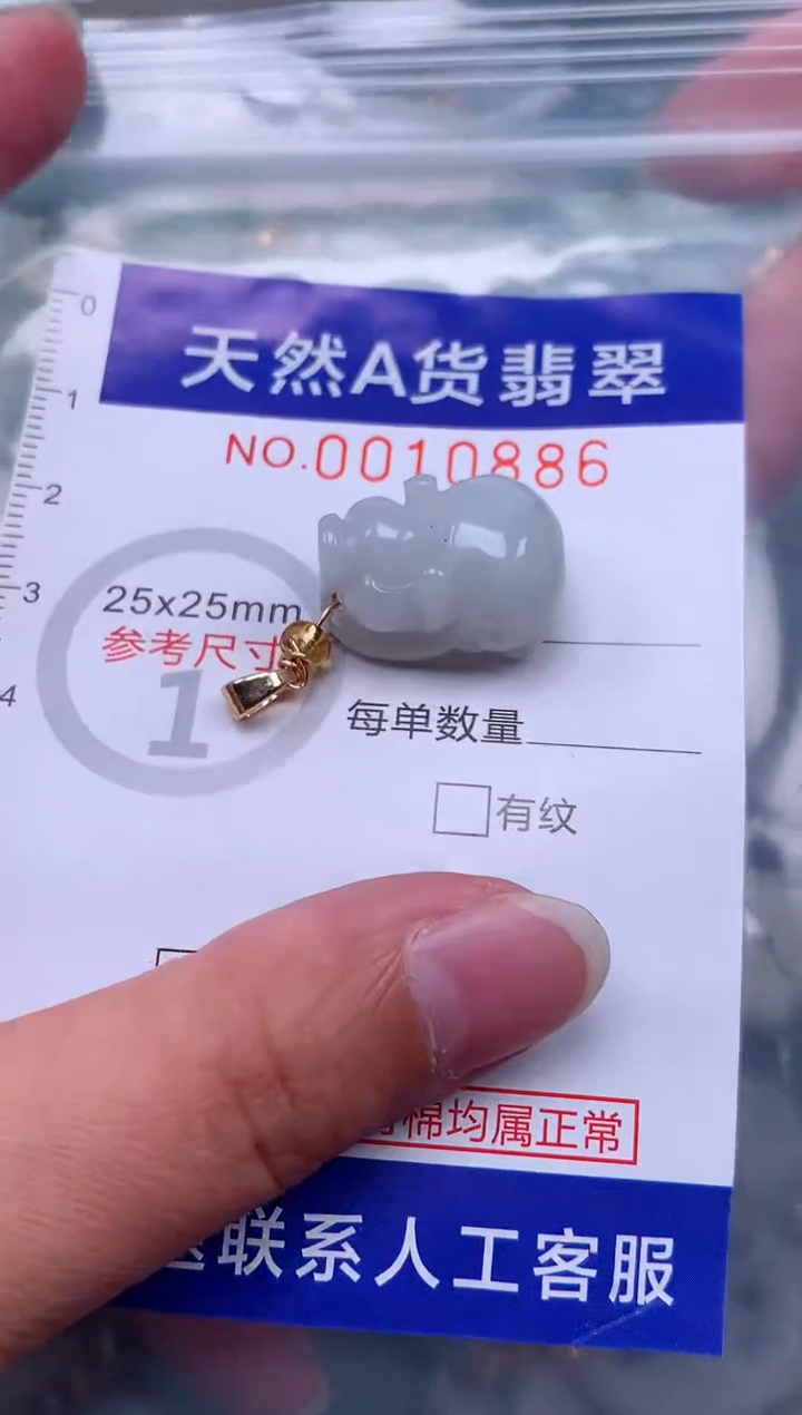 翡翠未镶嵌吊坠(赠链)1