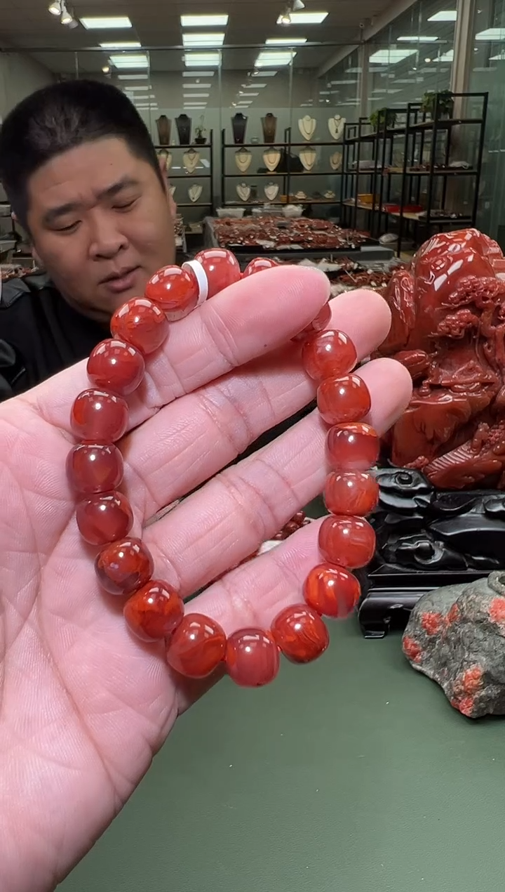 【闪购商品】南红玛瑙单圈手串未镶嵌一条10mm+ 多样性发货