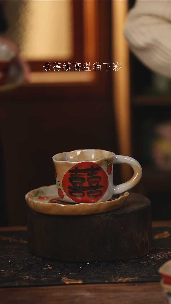 陶瓷景德镇高温釉下手绘陶瓷@L401@