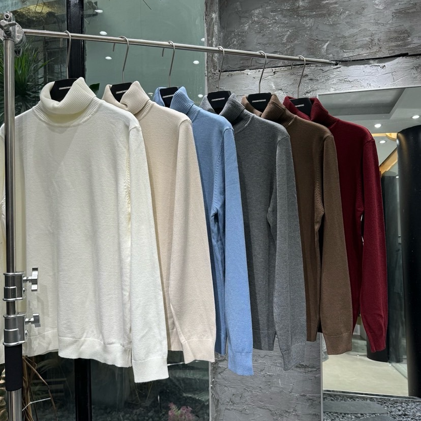 65035 秋冬纯色百搭高领保暖毛衣