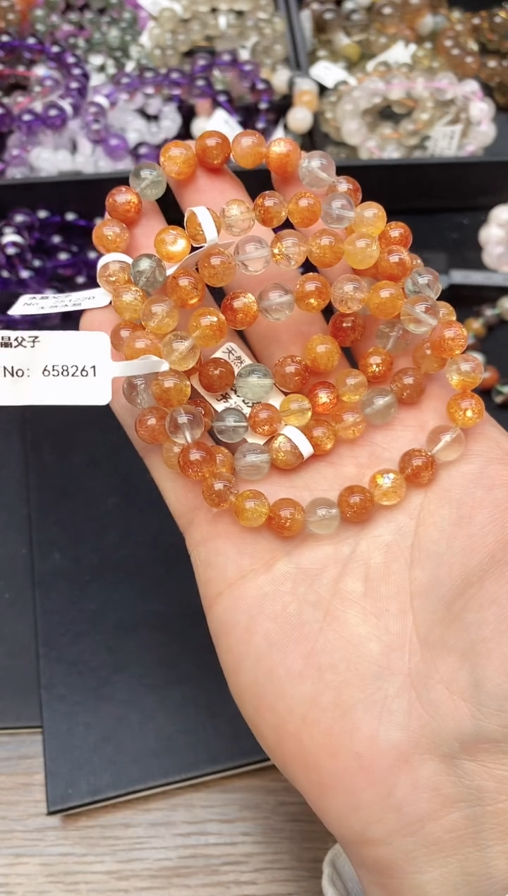 【闪购商品】长石手链未镶嵌b62 阿鲁沙8mm+ 多样性发其一