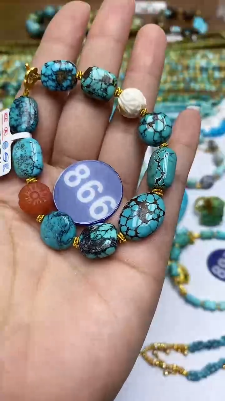 【闪购商品】绿松石手链银S925镶嵌866