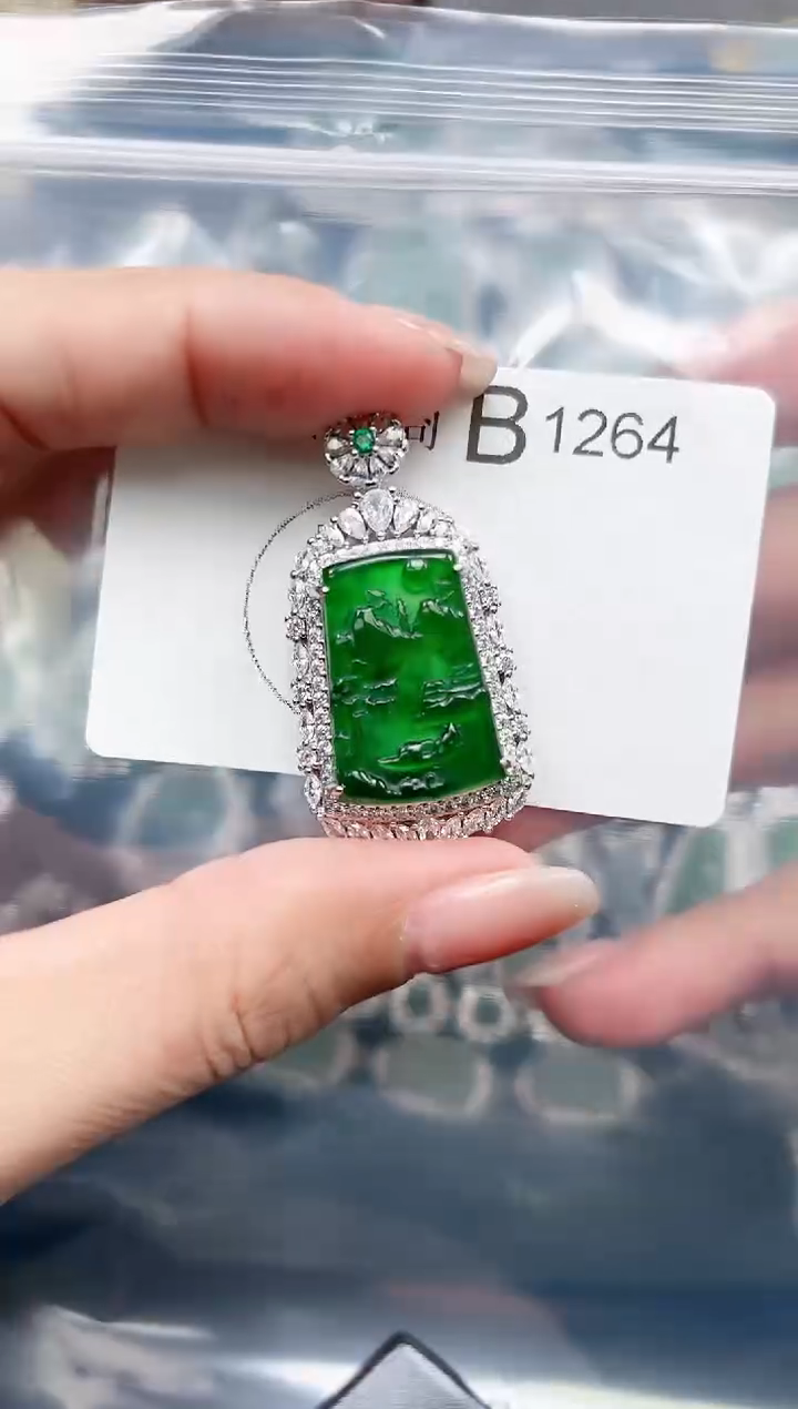 【闪购商品】翡翠颈饰未镶嵌1264赠皮绳