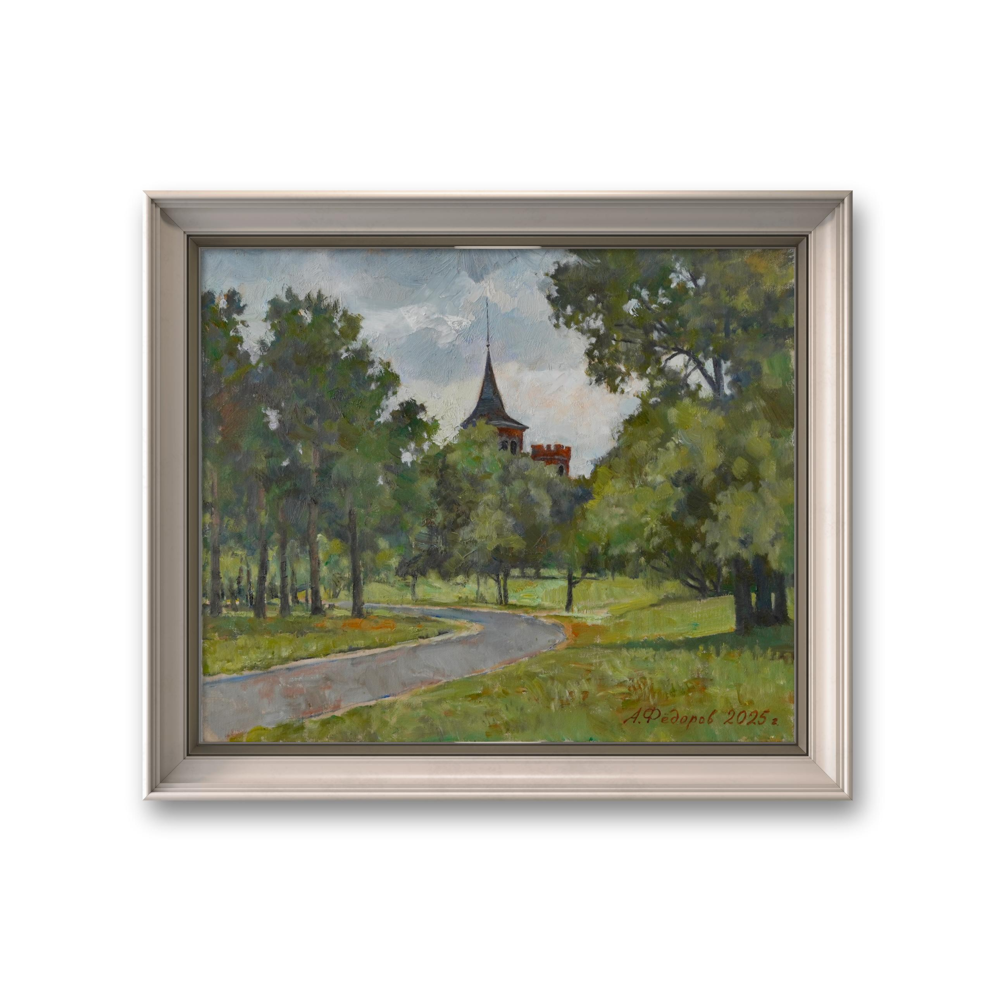 B284.17俄罗斯原创手绘油画安德烈《伏尔加庄园秋景》50*60cm 2025