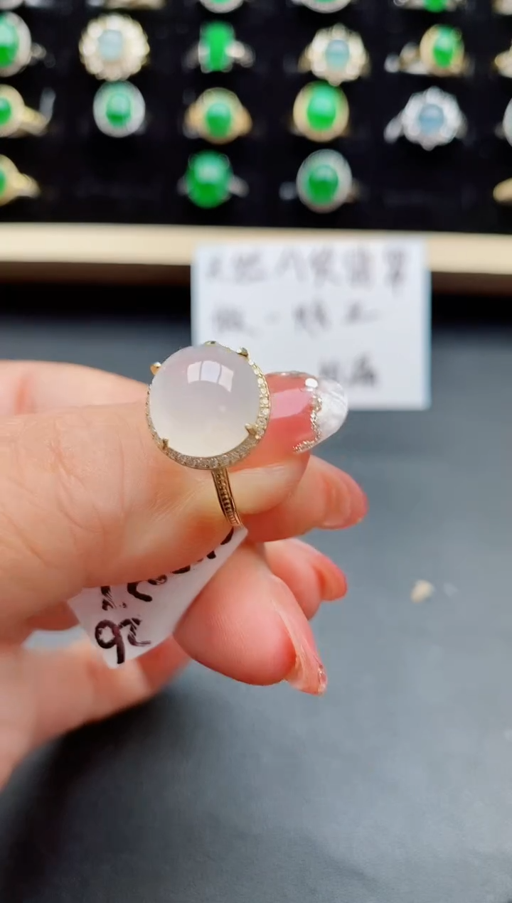 【闪购商品】翡翠戒指银S925镶嵌500580