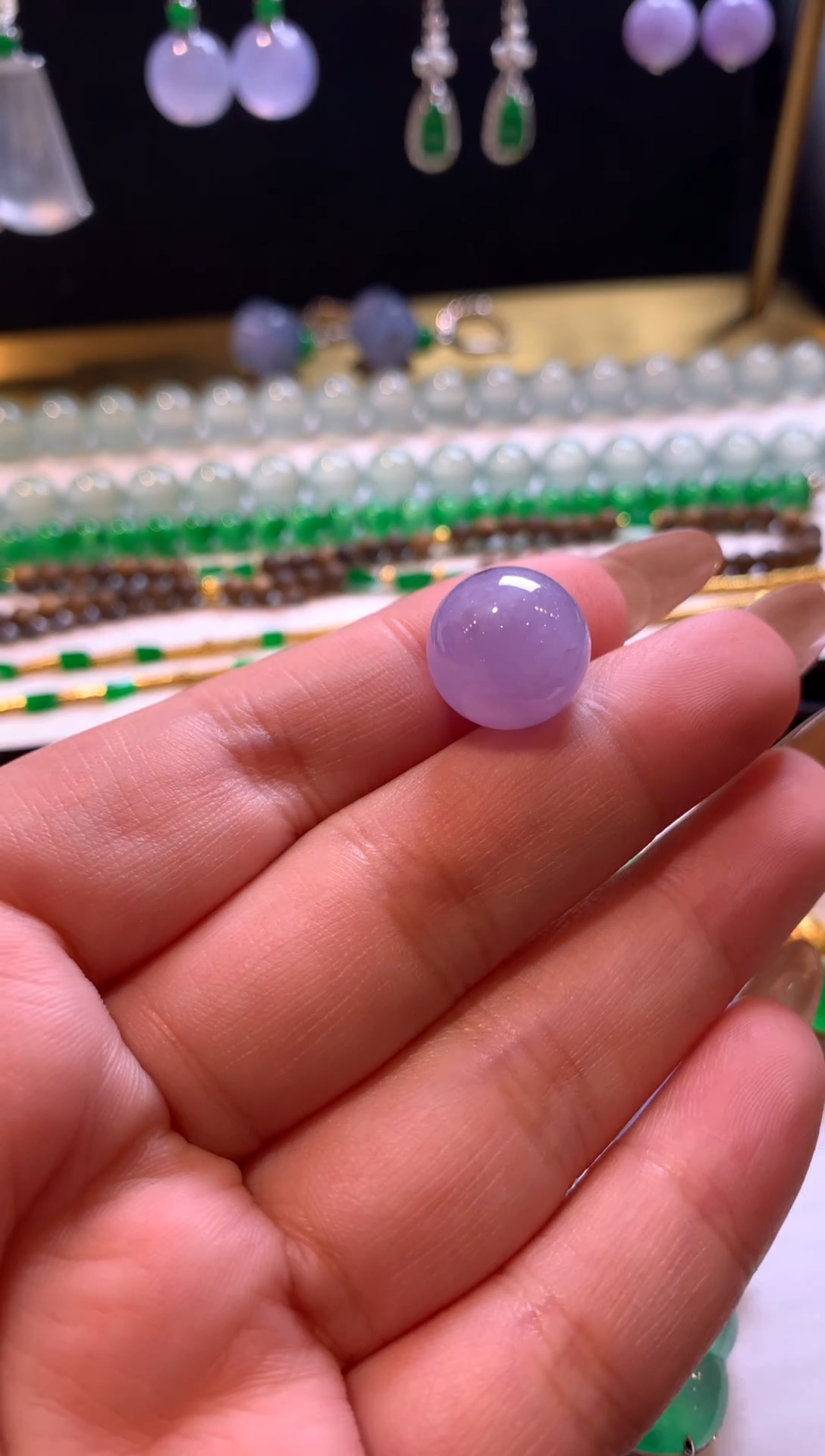 颈饰未镶嵌翡翠紫珠