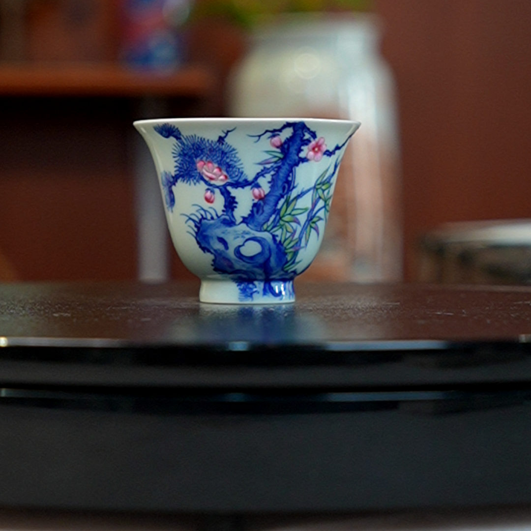 12.26/M45C31/甫生雅集/青花釉下彩/主人杯