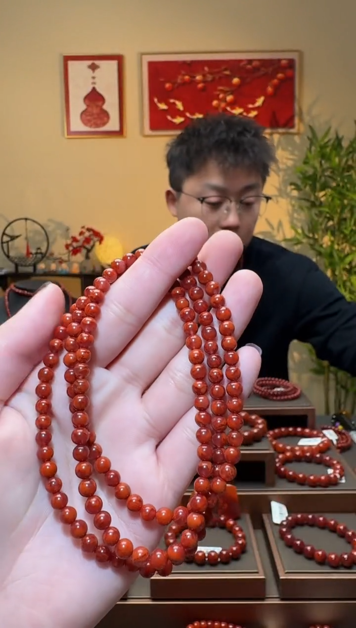 【闪购商品】南红玛瑙手链未镶嵌一条约5mm 多样性发货