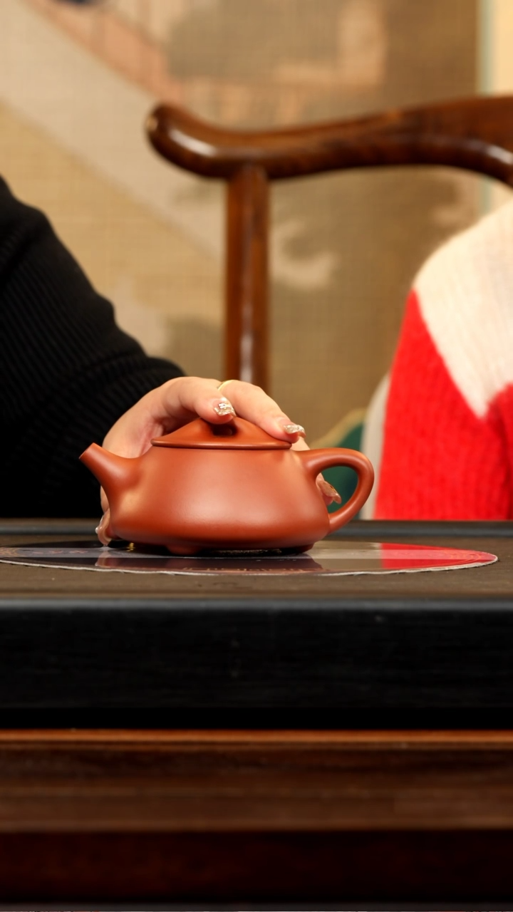 【闪购商品】紫砂茶壶YJB 红皮龙 石瓢