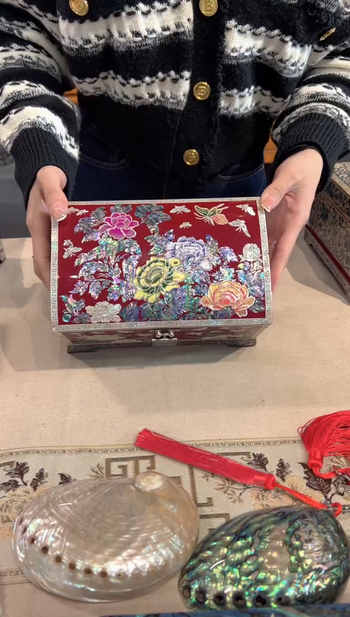 【闪购商品】微瑕按扣全满螺弘贝雅螺钿漆器文化馆